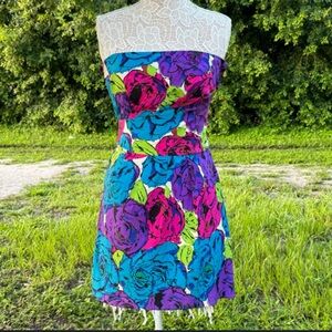 Vintage Betsey Johnson strapless mini dress size 4